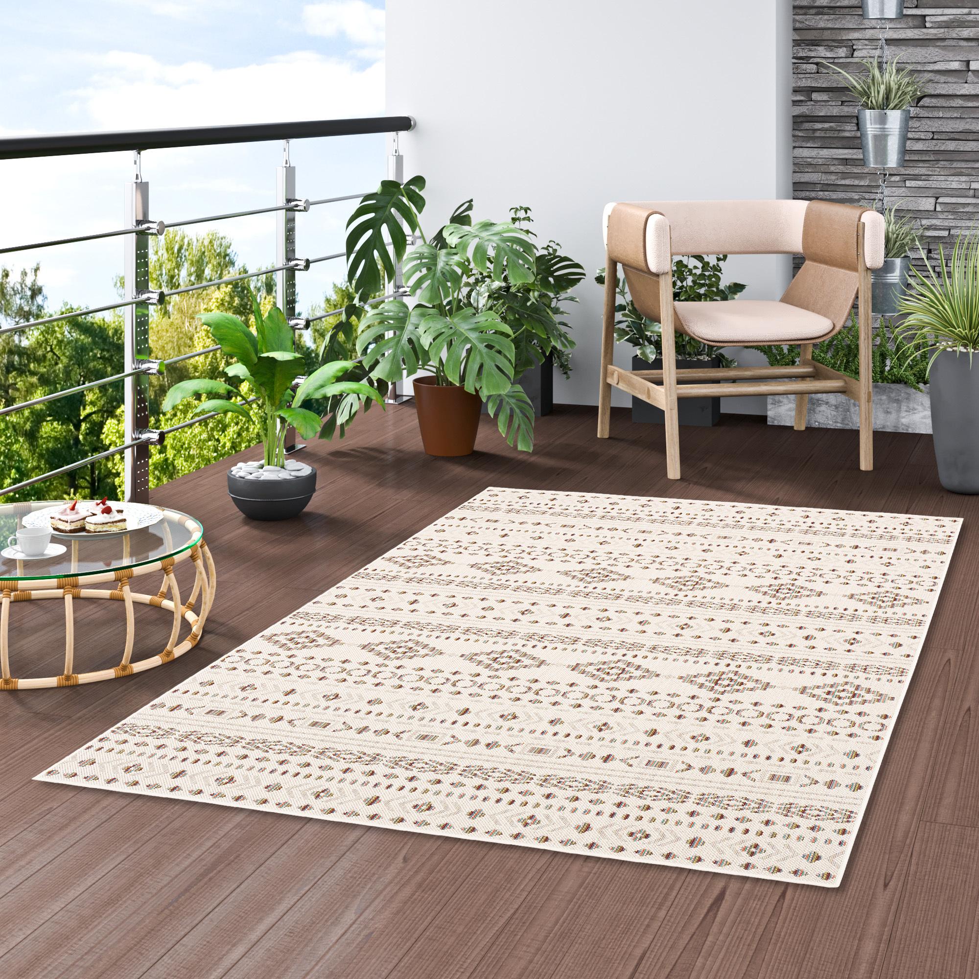 Thumbnail - Pergamon, Teppich, In & Outdoor Teppich Flachgewebe Campus Ethno (140 x 200 cm)