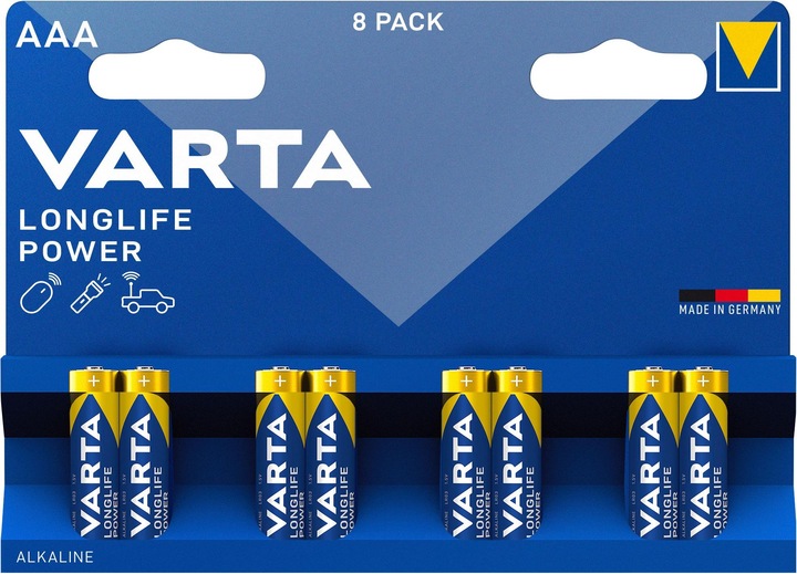 Productafbeelding Varta Vermogen met lange levensduur (8 Pcs., AAA, 1270 mAh)