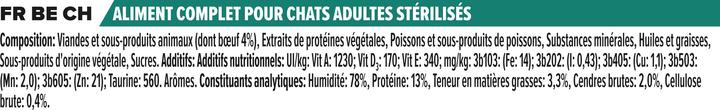 Immagine prodotto Purina ONE Sterilised NUTRISAVOUR (Adulto, 10 pz., 850 g)