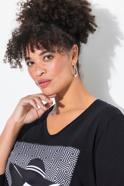 Produktbild Miamoda T-Shirt, A-Linie, Model-Motiv, Zipfelsaum (54)