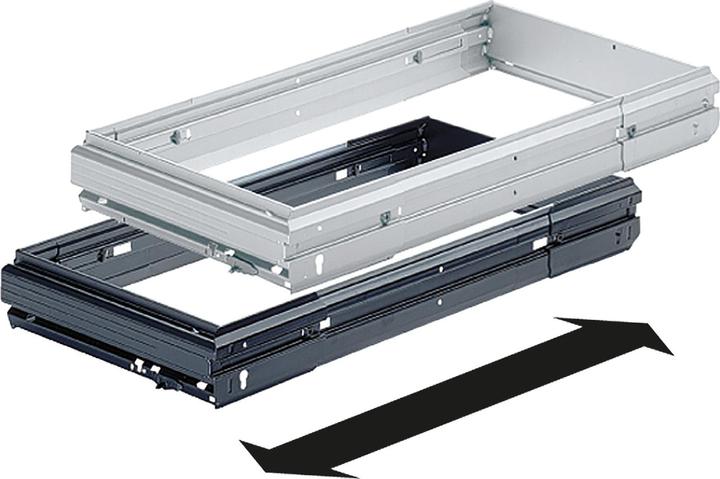 Hettich Traploos in de breedte verstelbare hangmappenframes voor kastwanden (1 Pcs.)