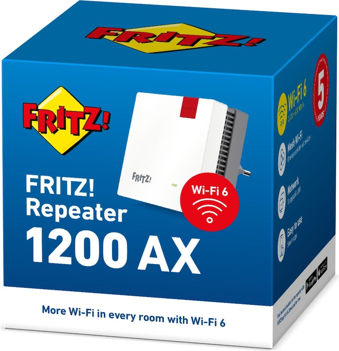 Produktbild AVM FRITZ!Repeater 1200 AX International (2400 Mbit/s, 600 Mbit/s)