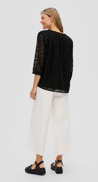 Produktbild s.Oliver Bluse Chiffonbluse mit Smok-Detail (36)