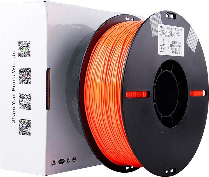 Productafbeelding eSUN PETG 1,75mm Solid Orange 1kg 3D Filament (PETG, 1.75 mm, 1000 g, Oranje)
