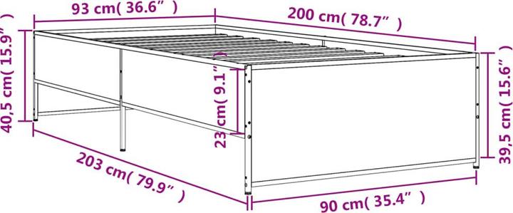Image du produit vidaXL Bettgestell (120 x 190 cm)