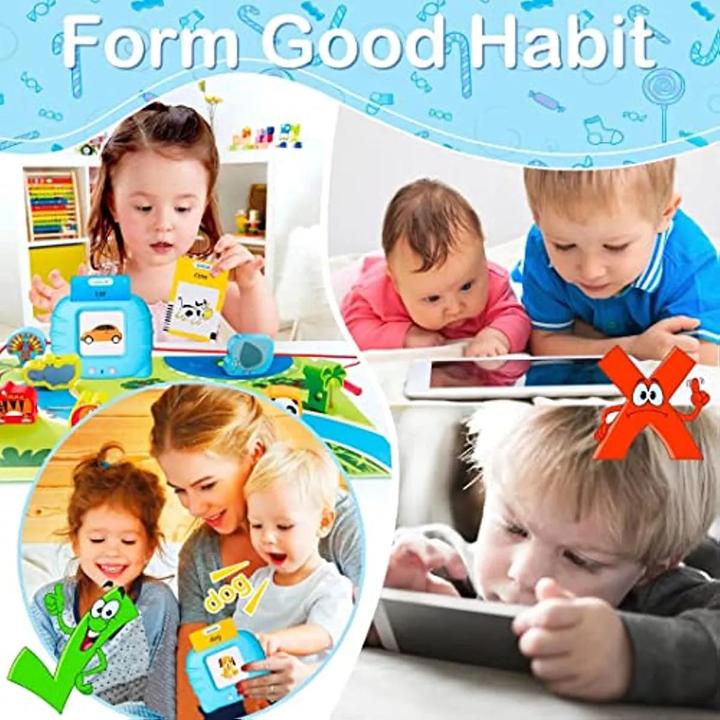 Actual product image Activity Board Talking Flash Cards Early Learning Toy Preschool Learning Reading Machine Interactive Gift (English)