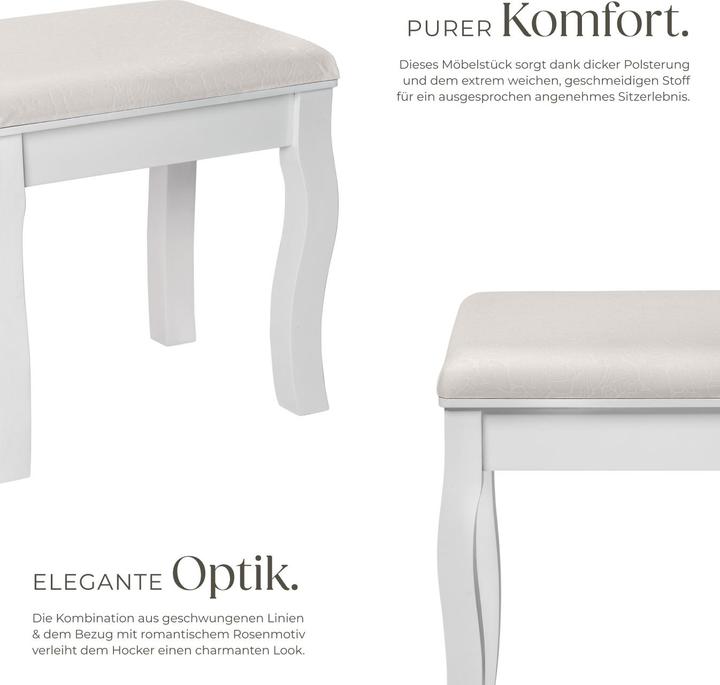 Produktbild tectake Schminktisch-Hocker