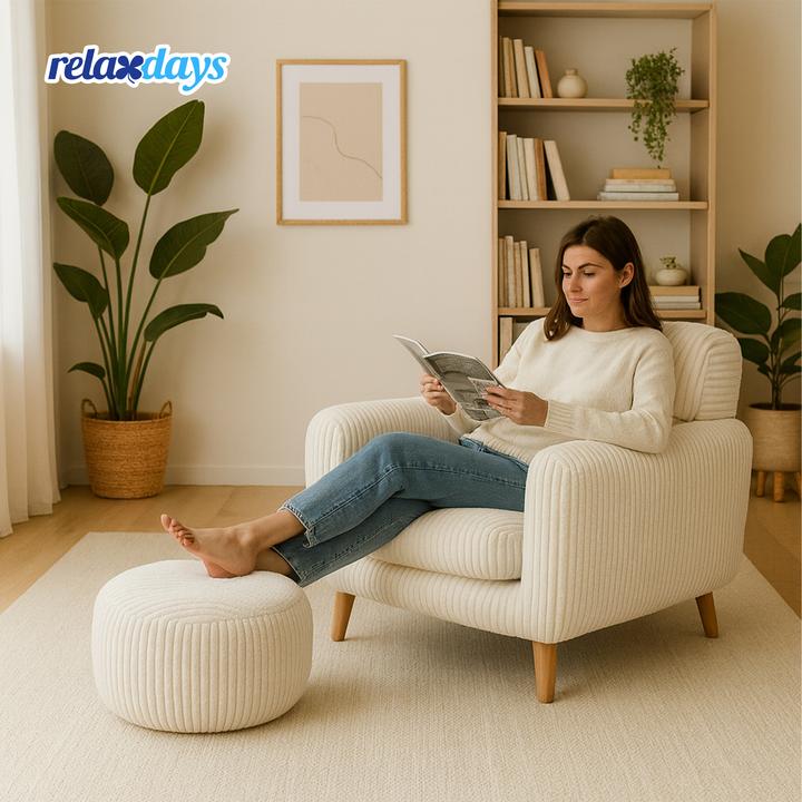 Actual product image Relaxdays Cord-Pouf