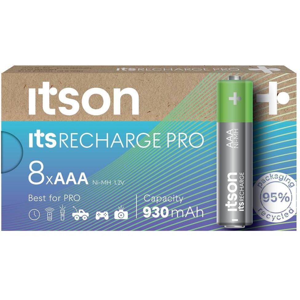 Thumbnail - Itson itsRECHARGE Micro (AAA)-Akku NiMH 1.2 V 8 St. (8 Stk., AAA), Batterien + Akkus