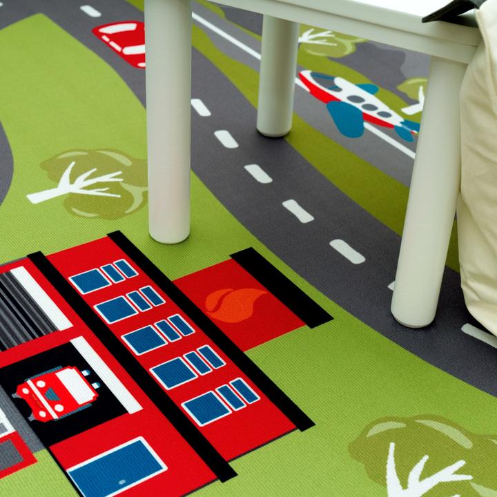 Produktbild TT Home Kinderzimmerteppich Teppich Junge Mädchen Kinderteppich Baby Rutschfest Strasse (200 x 140 cm)