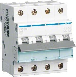 Actual product image Hager HAG MBN440 B40 built-in automatic 4p
