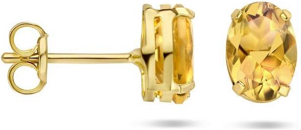 Actual product image Marie Oor studs Citrien 1.44ct - Goud (14K yellow gold)