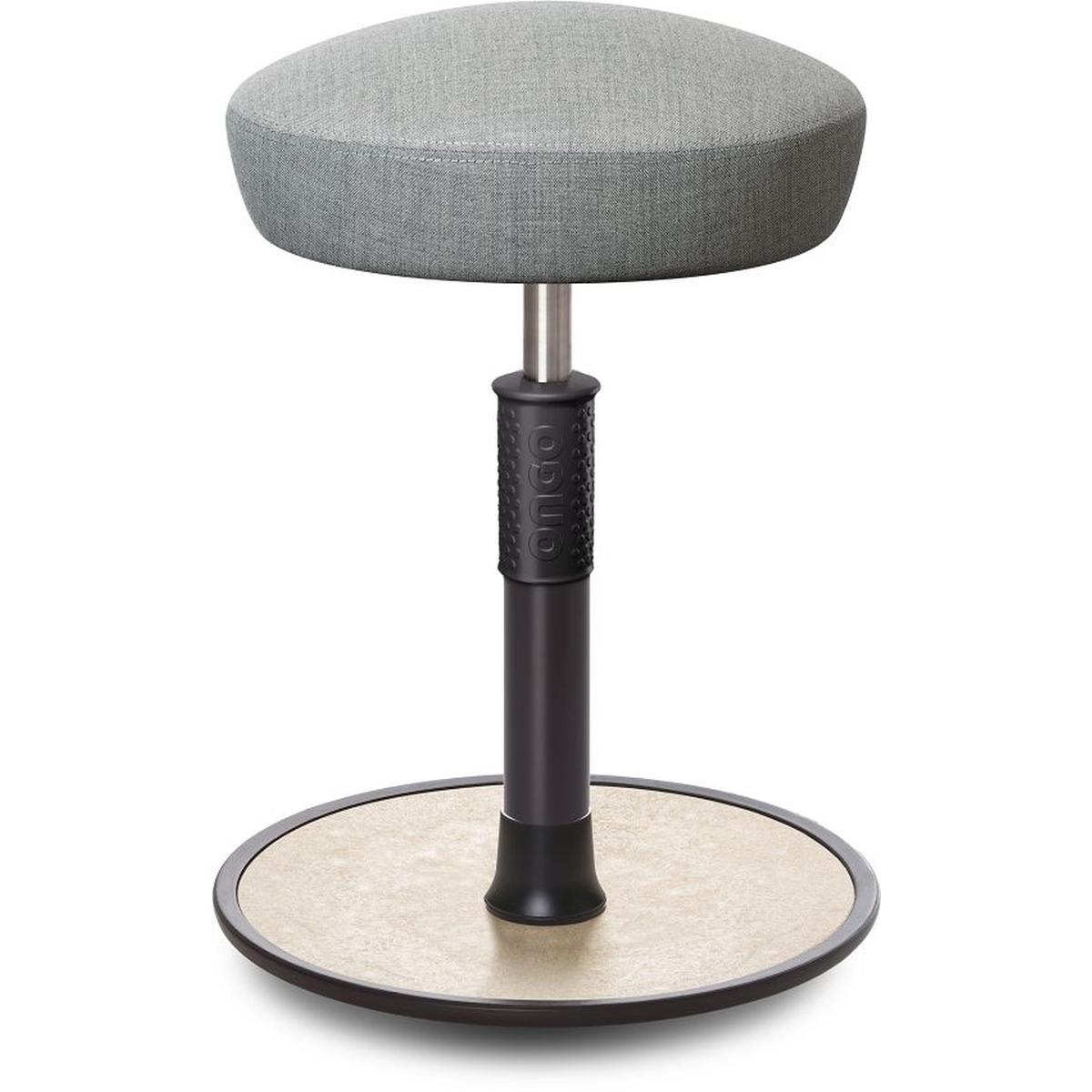 Ongo, Bürostuhl, Sitz- Stehhocker Free Regular Hutsitz kvadrat Remix Hellgrau schwarz /creme