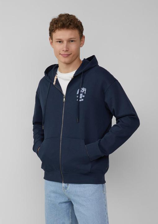 Produktbild s.Oliver Sweatshirt Jacke Hoodie-Sweatshirtjacke mit Frontprint (M)