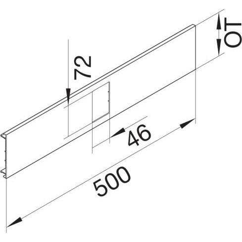 Thumbnail - Hager, Leitungsführung Zubehör, TEH R74257035 Blende Automateneinbaueinheit 4-fach aus Stahl zu BRS Oberteil 120