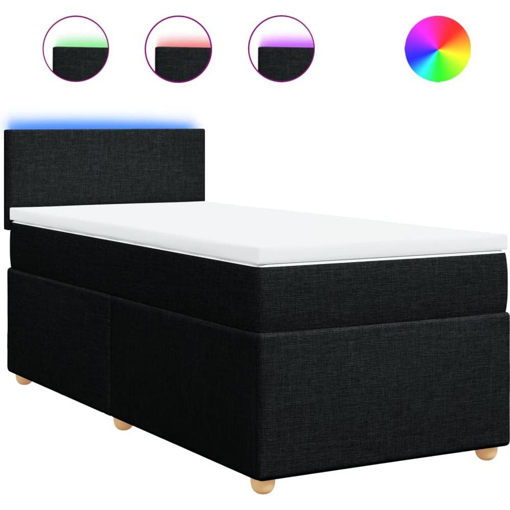 Thumbnail - VidaXL, Bett, Bo x springbett mit Matratze 100 x 200 cm Stoff (100 x 200 cm)