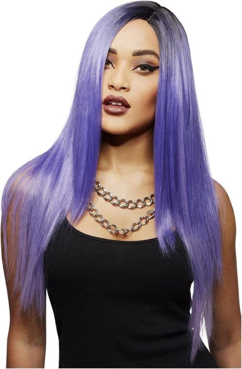 Actual product image Smiffys Ladies Wig Super Vixen Amethyst Ombre