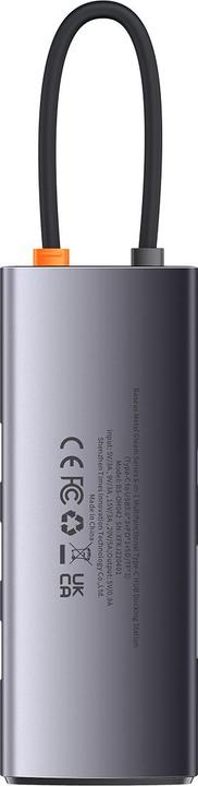 Productafbeelding Baseus Metal Gleam Series 6-in-1 Multifunctioneel Type-C HUB Docking Station Grijs Type-C naar (USB-C, 6 ports)