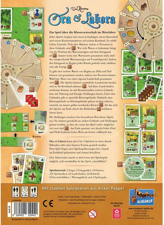 Immagine prodotto Lookout 22160046 - Ora et Labora, gioco di carte, 1-4 giocatori, da 12 anni (edizione DE) (Tedesco)