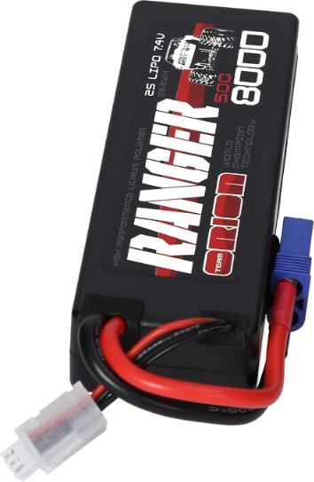 Actual product image Team Orion 2S 50C Ranger LiPo Battery (7.4V/8000mAh) EC5 (7.40 V, 8000 mAh)