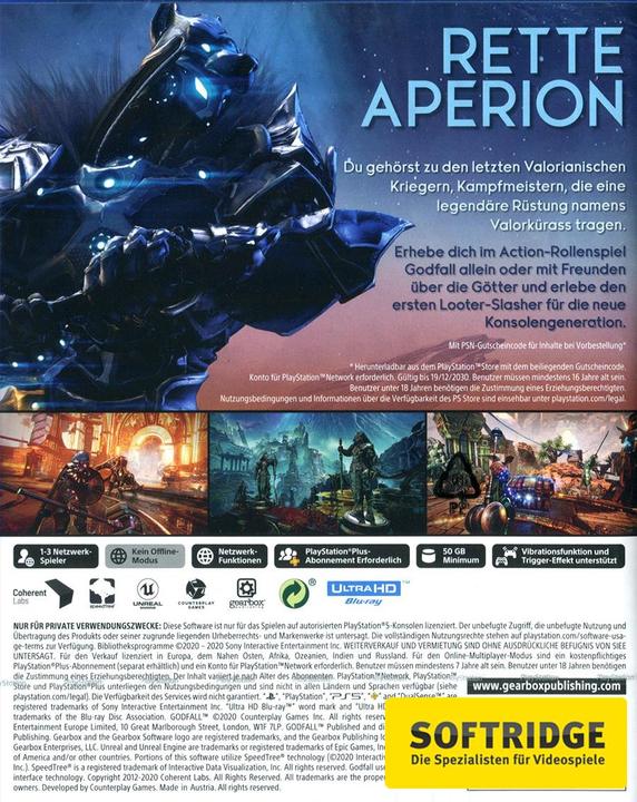 Actual product image Gearbox Godfall (PS5, DE)