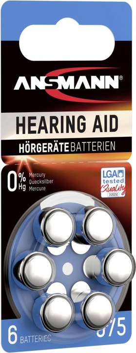 Produktbild Ansmann 1x6 Zinc-Air 675 (PR 44) Hörgeräte Batterien (6 Stk., 675)