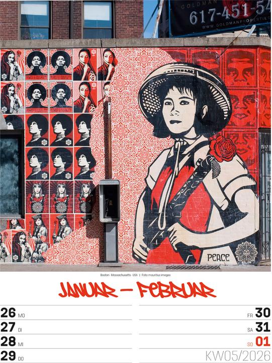 Actual product image Street Art - Graffiti - Wochenplaner Kalender 2026 (25 x 33 cm)
