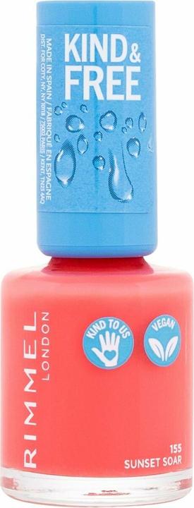 Rimmel London RIMMEL Kind & Free Clean Nail Polish lakier do paznokci 155 Sunset Soar 8ml (155 Sunset Soar, Farblack)