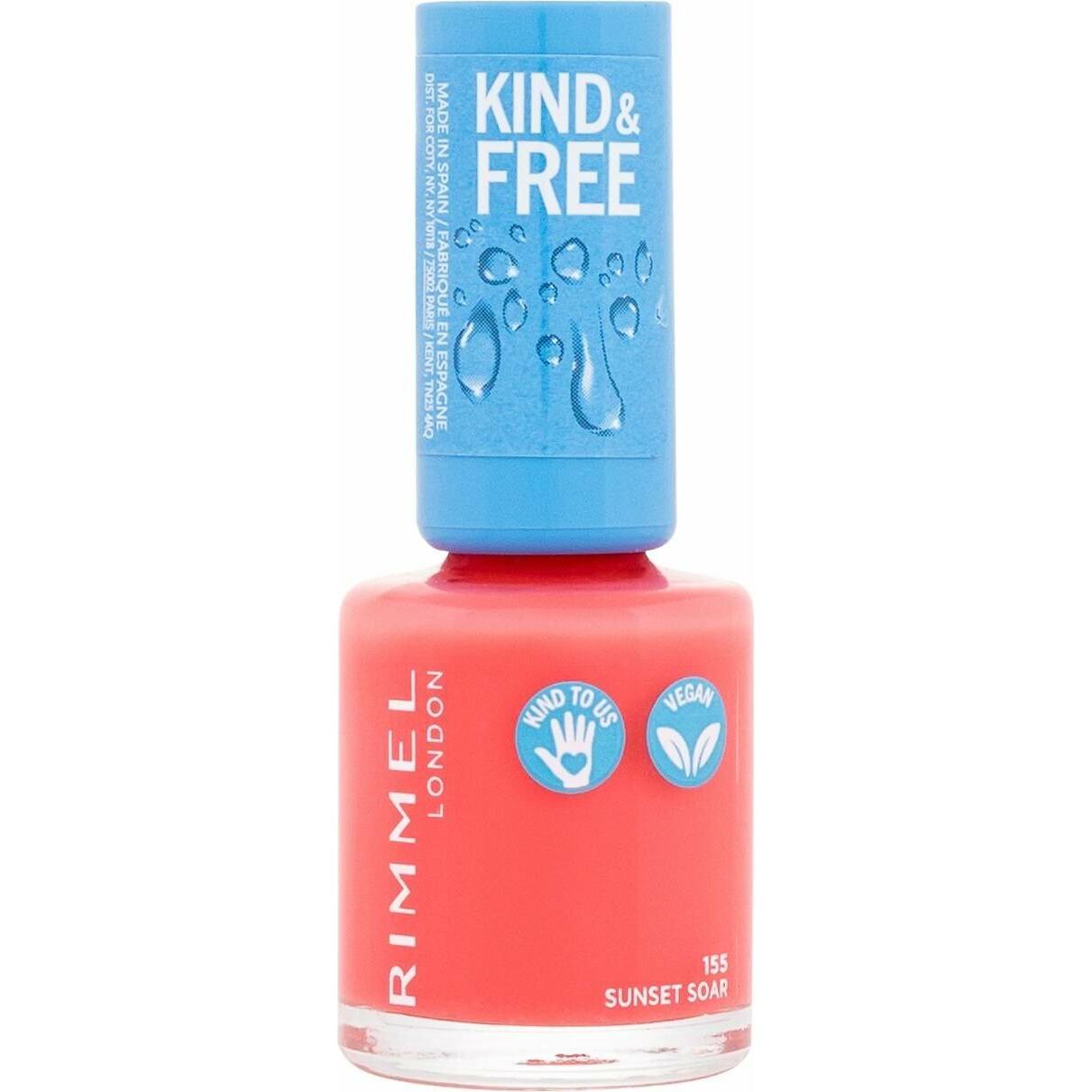 Rimmel London, Nagellack, RIMMEL Kind & Free Clean Nail Polish lakier do paznokci 155 Sunset Soar 8ml (155 Sunset Soar, ...