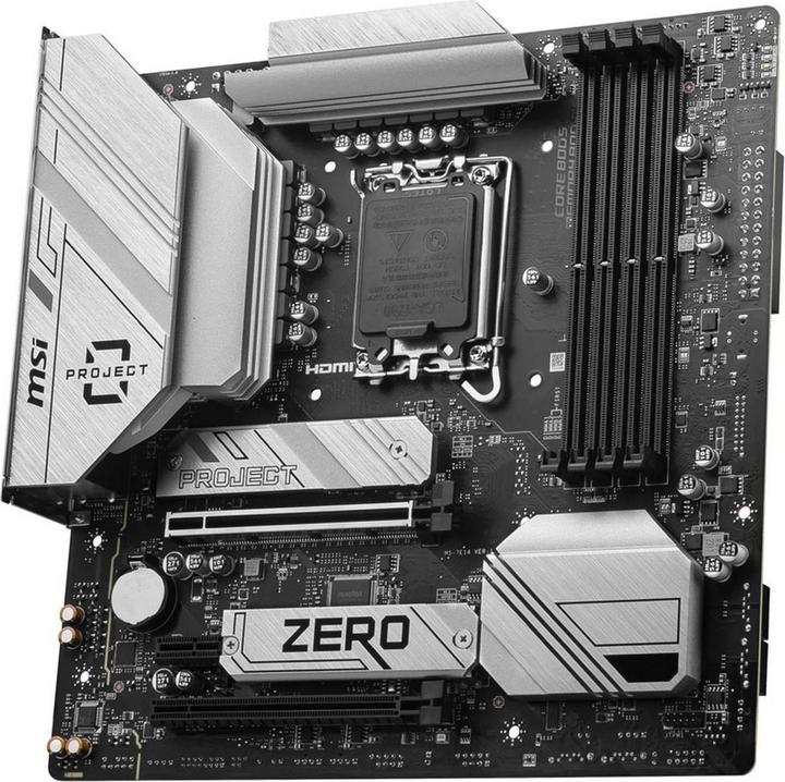 Image du produit MSI B760M PROJECT ZERO (B760,S1700,mATX,DDR5) (LGA 1700, Intel B760, mATX)