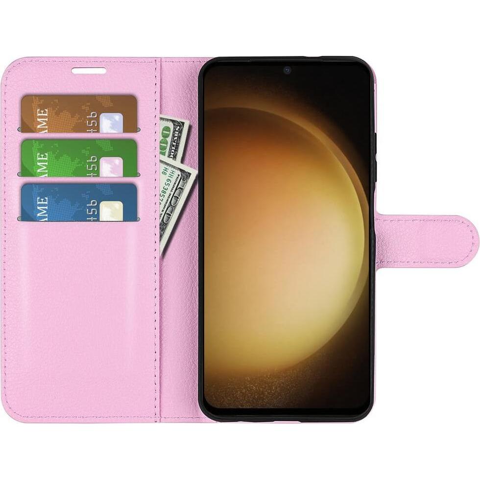 Thumbnail - Cover-Discount Leder Etui Hülle rosa (Samsung Galaxy S24+), Smartphone Hülle, Rosa