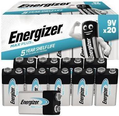 Image du produit Energizer Max Plus (20 pcs, 9V Block, 600 mAh)