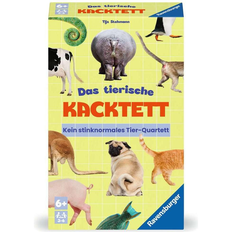 Ravensburger 23050 - Das tierische Kacktett, Quartett mit Tierkacke-Thema, Familienspiel für Kinder (Deutsch)
