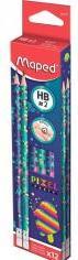 Immagine prodotto Teka Pixel HB Bleistift mit Radiergummi (12 Stück) (HB, 12 x)