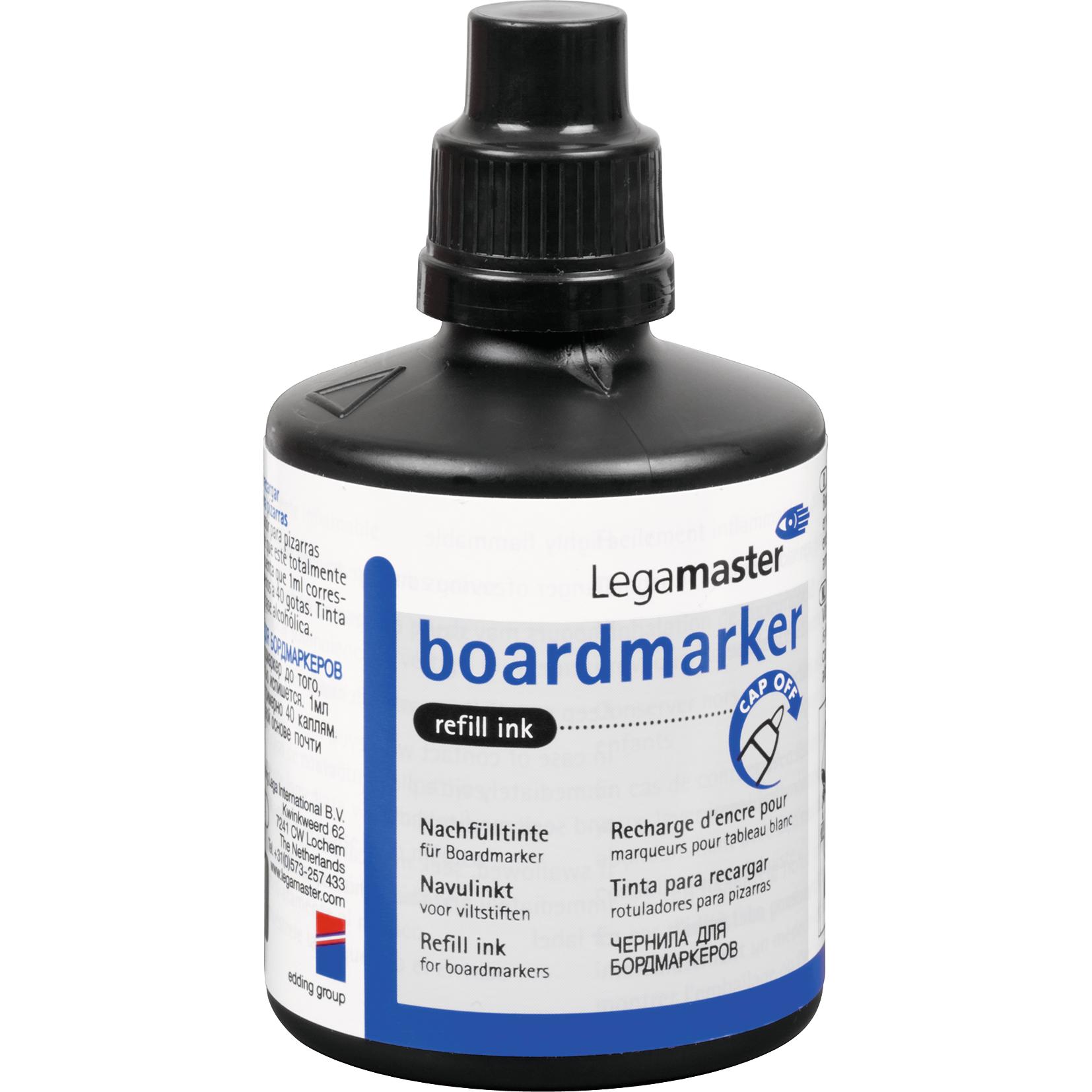 Legamaster, Marker, Nachfülltusche 100ml schwarz alkoholgelöst geruchsarm für TZ1 (Schwarz, 1 mm, 1 x)