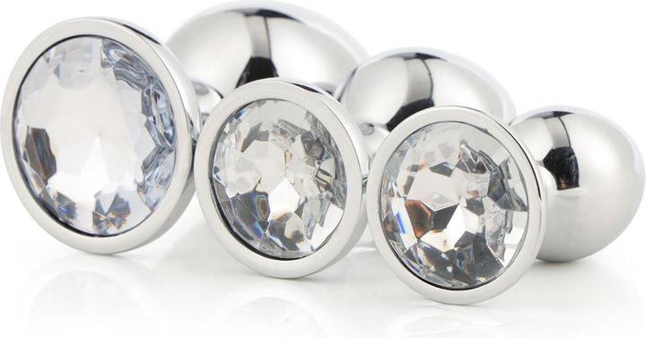 Actual product image Dream Toys SET Gleaming Love Plug zestaw korków analnych Silver 3szt.