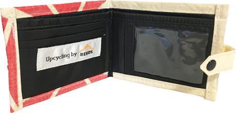 Actual product image Bekos Upcycling - Wallet with flap made from recycled cement bags Elephant
