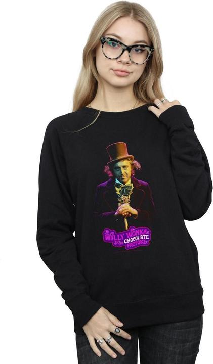 Actual product image Willy Wonka & the Chocolate Factory Womens/Ladies Dark Pose Sweatshirt (XXL)