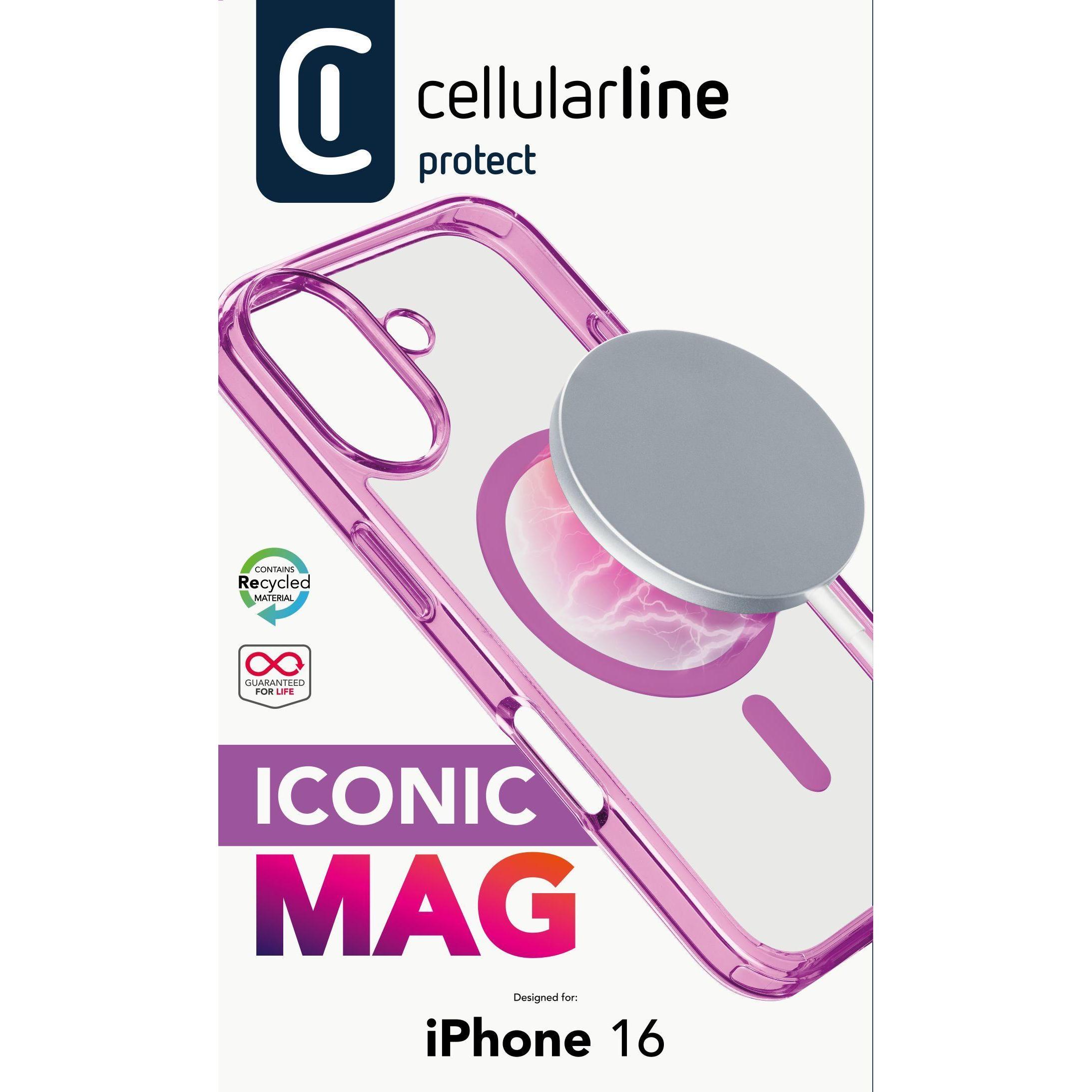 Thumbnail - Cellularline Iconic MAG MagSafe Case (Apple iPhone 16), Smartphone Hülle, Pink