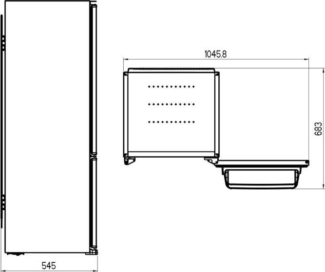 Produktbild Vox Einbaukühlschrank IKK 2460 E (F, H:154 l, Z:57 l, V:144cm, LessFrost) (211 l)