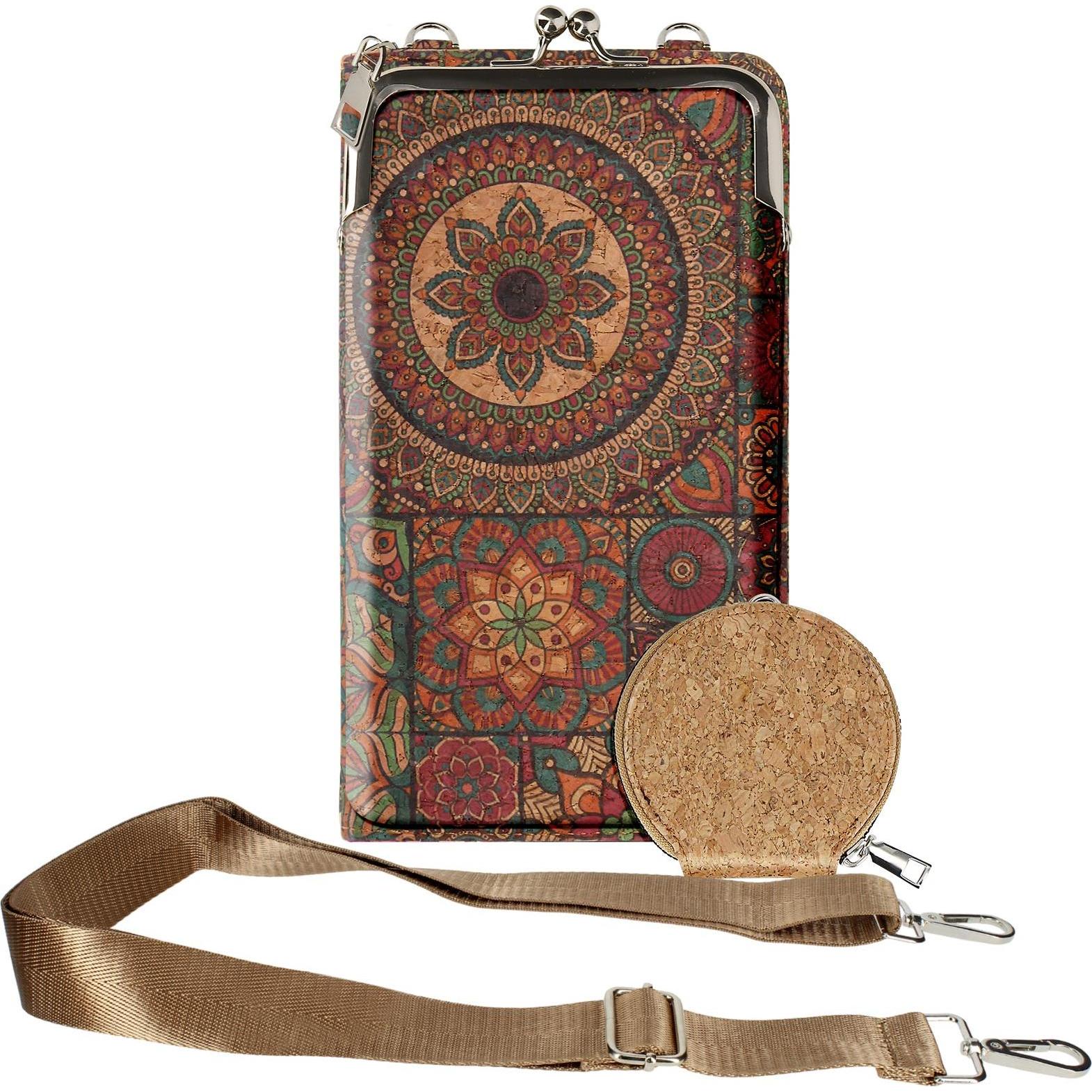 Avizar, Handtasche, MandalaVibe Korktasche, Mehrfarbig