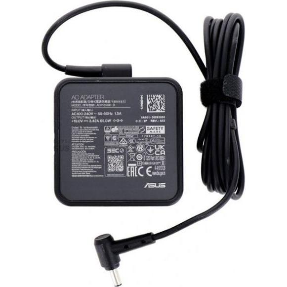 ASUS AC Adapter 65W / 19V / 3.42A / 4.5mm / 3Pin (65 W), Notebook Netzteil, Schwarz