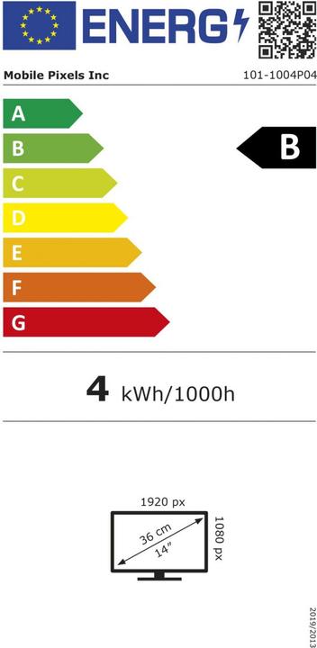 Energy Label Mobile Pixels Trio Max 2.0 (1920 x 1080 pixels, 14.10")