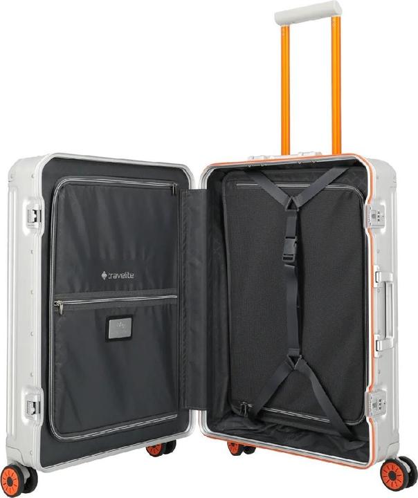 Immagine prodotto Travelite Next - Trolley M, Silber-Orange (69 l)