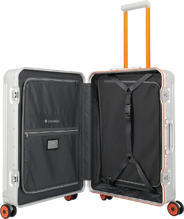 Actual product image Travelite Next - Trolley M, Silber-Orange (69 l)