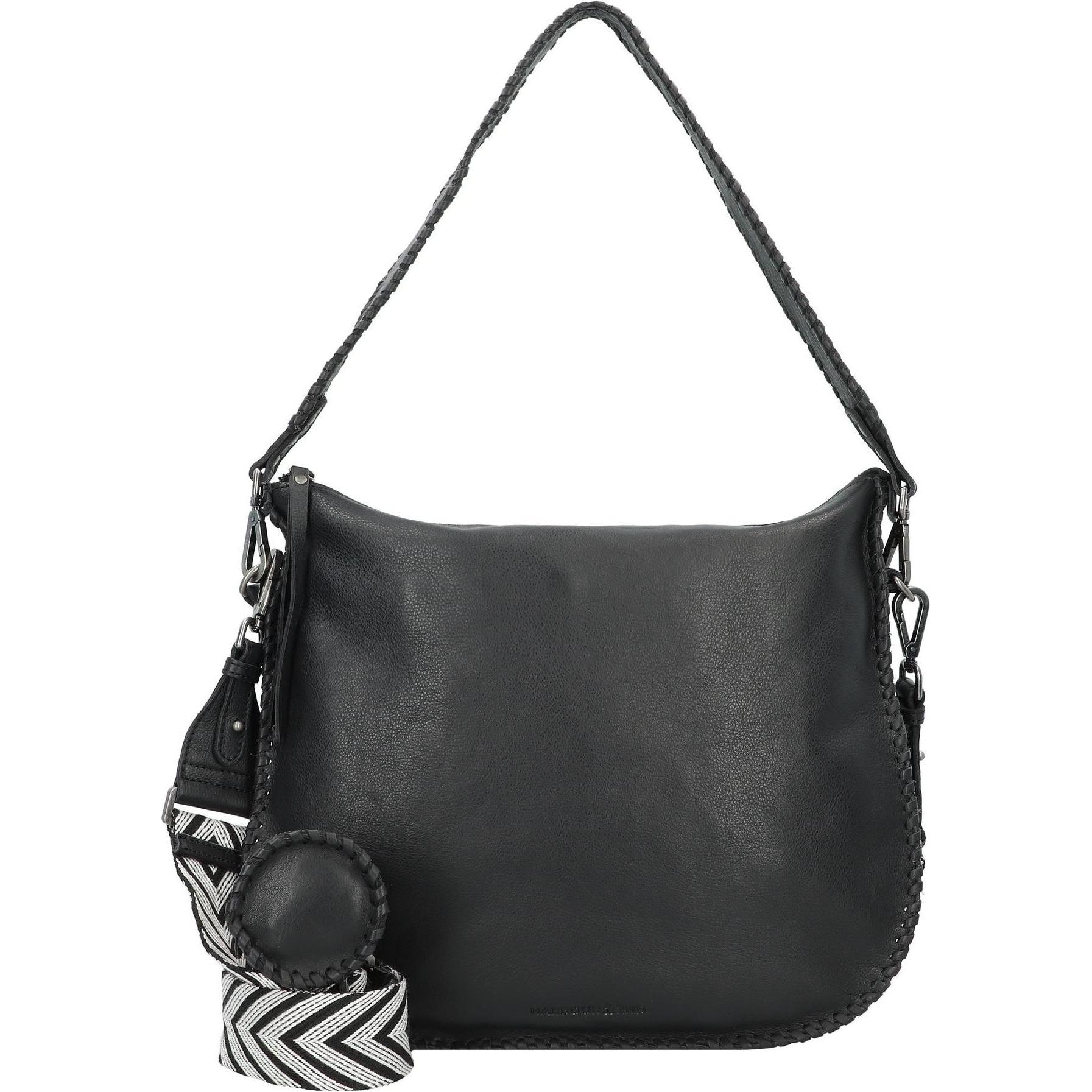 Harbour 2nd, Handtasche, Just Pure Sarina Schultertasche Leder 34 cm, Grau