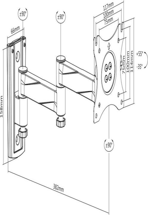 Image du produit SpeaKa Professional Support pour écran mural (Mur, 30", 15 kg)