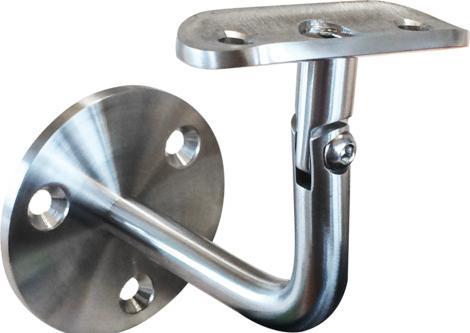 OK-Line Handlaufträger mit Gelenk und Platte (Edelstahl A2)