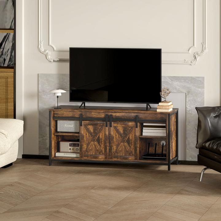 Produktbild Homcom TV-Schrank Spanplatte, Stahl Rustikal-Braun (40 x 40 x 54 cm)