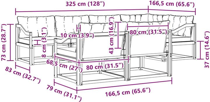Produktbild vidaXL Outdoor-Sofa